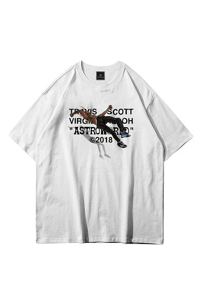 FANBOX SHOP Унисекс бяла тениска Travis Scott Astroworld 2018