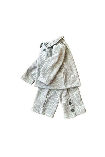 Zebra UNISEX CHARM-FREE BOTTOM TOP SET WITH COLLAR AND LEGDETAIL