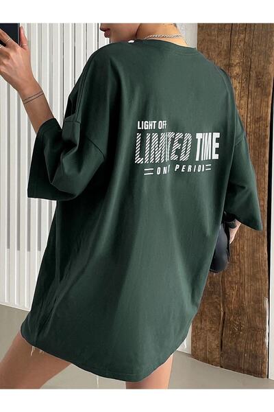 Adrift Ženska majica sa štampanim uzorkom Naphtha Green, veće veličine, ogran...