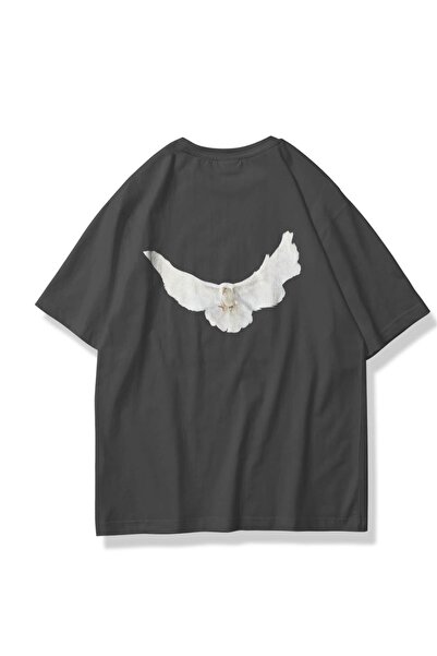Adrift Unisex Kanye Pigeon majica antracit boje