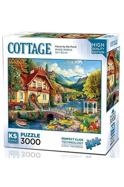 Ks Games 3000 Piece Pond Side House Puzzle