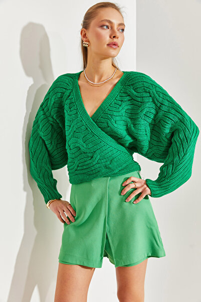 Bianco Lucci Women's Braided Tie-Up Knitwear Cardigan