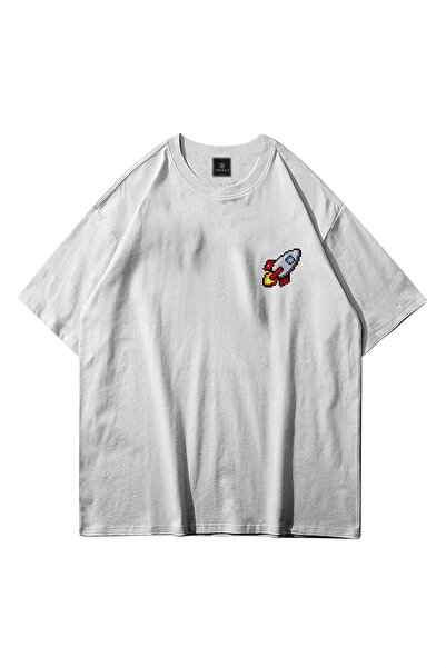 Tarzsokak Λευκό μπλουζάκι Unisex Διαστημόπλοιο