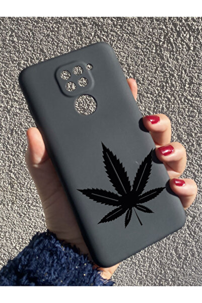 PERAX Redmi Note 9 Uyumlu Siyah Parlak Kabartma Baskılı P Harf Desenli Slikon...