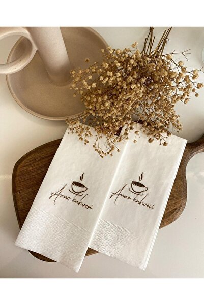 busrasdesign منديل تقديم قهوة الأم 16 قطعة