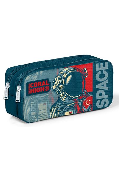 Coral High Ροζ Astronaut Printed Τσάντα στυλό δύο τμημάτων - Αγόρι