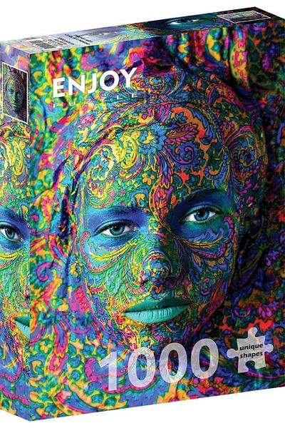 Enjoy Puzzle استمتع بألغاز مكياج فنية ملونة مكونة من 1000 قطعة