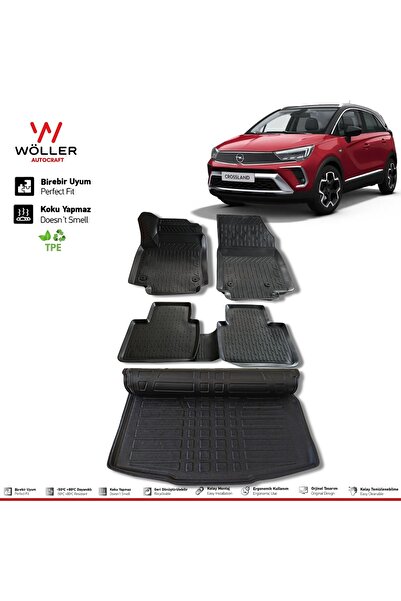 wöller Opel Crossland Paspas Bagaj Havuzu Set 2017 Sonrası 3d Ultraflex Set