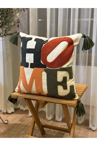 BUGİ HOME COLLECTİON БРОДИРАН ДЕКОРАТИВЕН КАЛЪФ KIRLENT С ЕДИН ПУНШ
