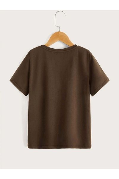 FANBOX SHOP Boy's Brown New York Printed T-Shirt