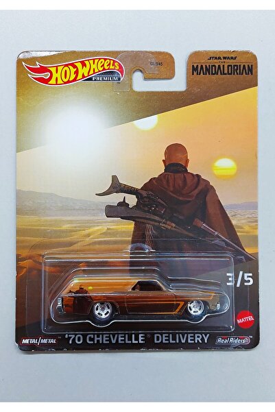 HOT WHEELS Premium '70 Chevelle Delivery - STAR WARS The Mandalorian Model Araba
