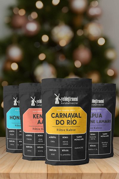 Yeldeğirmeni Kurukahvecisi Pack of 4 Filter Coffees - World Tour 250 gr Advantageous