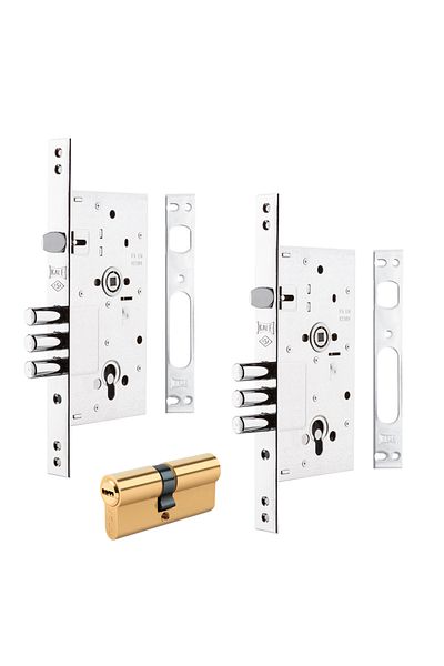 KALE Lock 252 R Monoblock Recessed Steel Door Lock Chrome (BAREL INCLUDED)