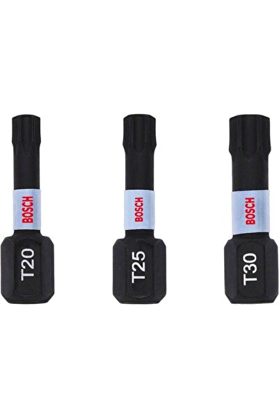Bosch Impactc Torx Bits Ucu T20/25/30 X 25 Mm 3'lü 2608522479