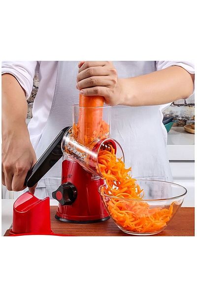 Bundeba 3 Apparatus Vacuum Handle Grater with Mill Handle Manual Vegetable Chopper Smart Grater