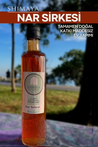 SHIMAYA Nar Sirkesi (500 ml) %100 Ev Yapımı Doğal Fermantasyon