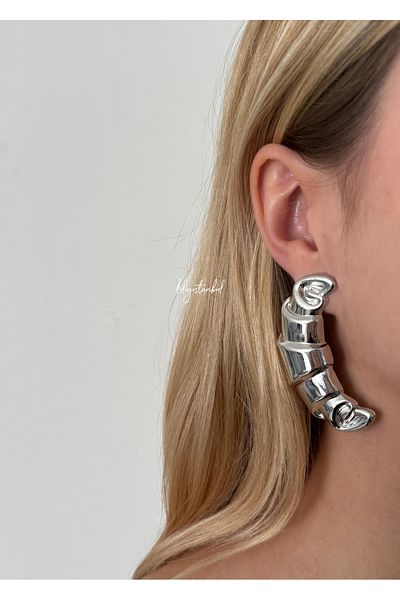 KİLİGİSTANBUL CROISSANT BIG EARRING 6 CM