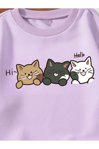 Keywest Παιδική κουκούλα φούτερ με στάμπα Hello 3 Cat