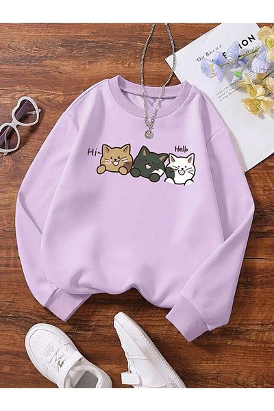 Keywest Παιδική κουκούλα φούτερ με στάμπα Hello 3 Cat