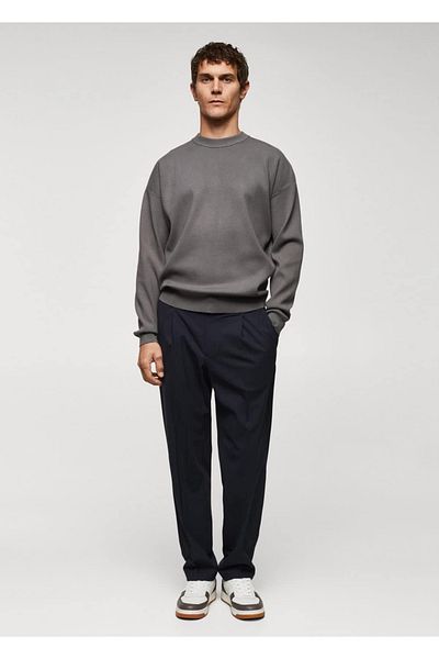 MANGO Man Comfortable Cut Wool Trousers
