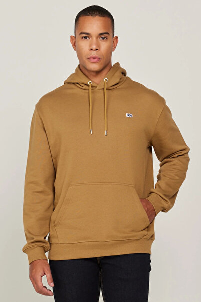 Kapüşonlu Regular Fit Kahverengi Erkek %100 Pamuk Sweatshirt L80yry84