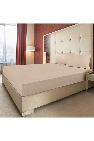 Zeren Home ملاءة سرير مطاطية مزدوجة 100% من القطن