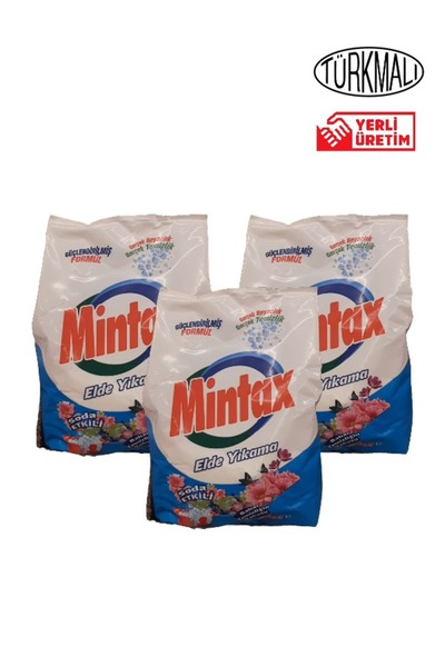 Mintax ELDE YIKAMA TOZ DETERJAN 1000 GR X 3 ADET