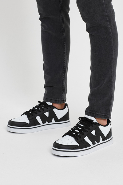 Unisex SİYAH&BEYAZ Günlük yürüyüş Spor Ayakkabı