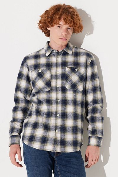 Lee Regular Fit Ecru Herren-Holzfällerhemd aus 100 % Baumwolle Ll31rsnq