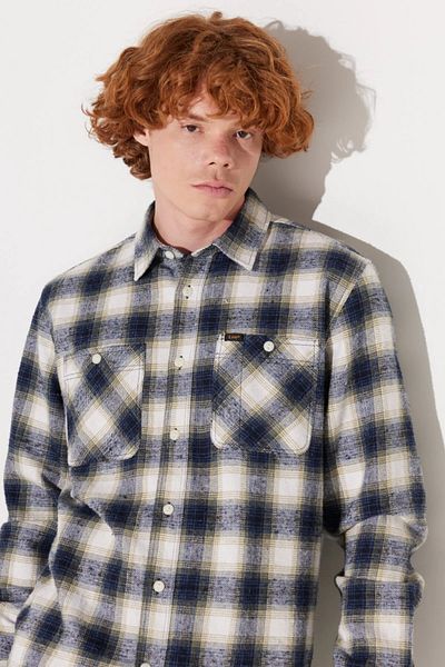 Lee Regular Fit Ecru Herren-Holzfällerhemd aus 100 % Baumwolle Ll31rsnq