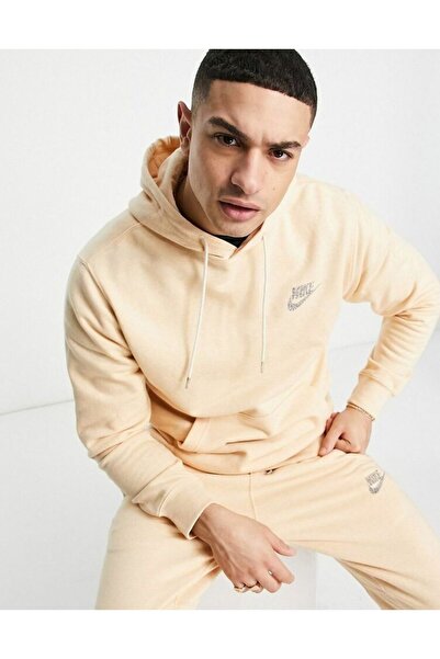Nike Sportswear Fleece Pullover Revival Hoodie Erkek Bej Sweatshirt