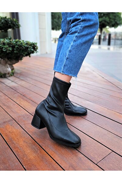 EPTC Kalın Topuklu Çorap Bot ÇizmeTaraklı Ayaklar