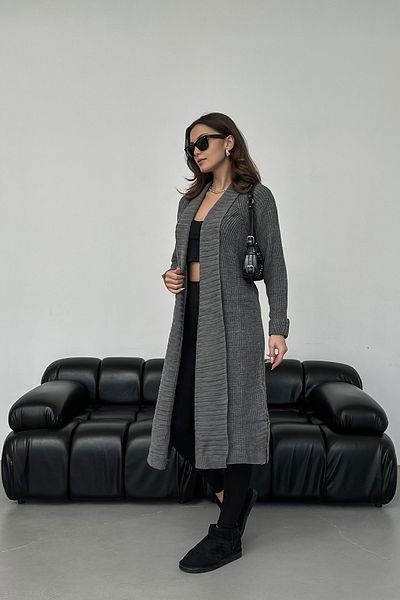 Nosia Shawl Collar Model Belted Long Knitwear Cardigan