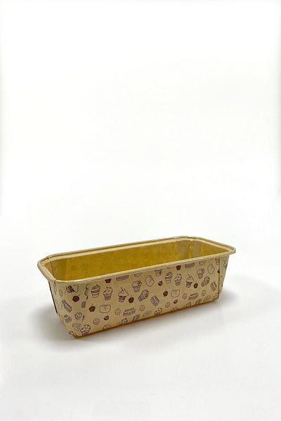 Trend Hediye Sepeti 25-Piece Baton Cake Mold Kraft Cake Patterned Muffin Cake Capsule, 18x15.5 cm
