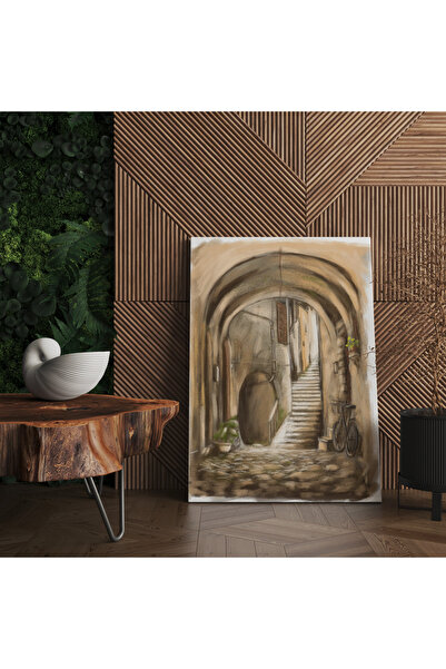 RUGSMODERN Kanvas Tablo Vintage İtalyan Sokakları Temalı
