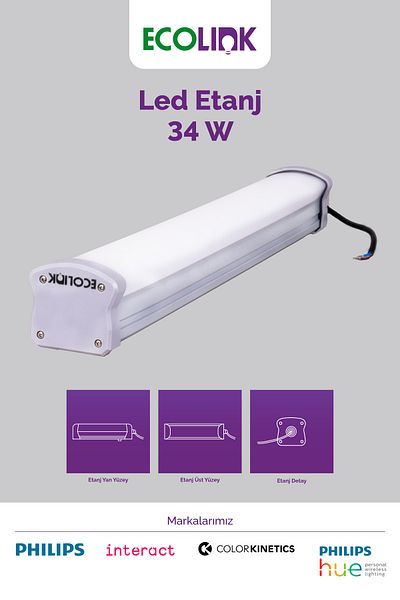 ecolink ECOLINK by PHILIPS 34w Compatible ETANJ LUMINAIRE WHITE 6500K