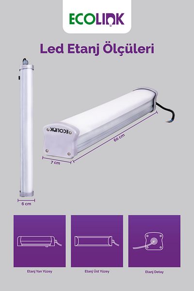 ecolink 20W ETANJARMATURE WHITE 6500K