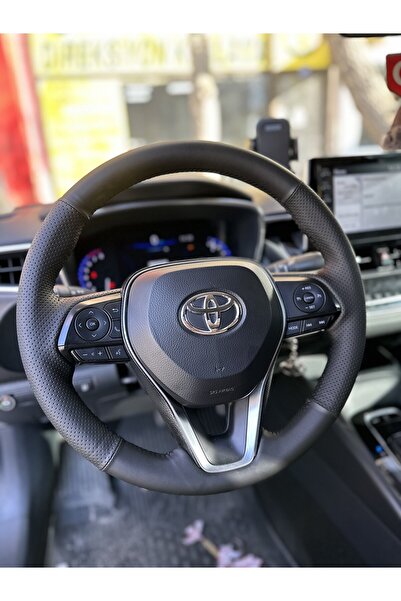 imza direksiyon kılıfı غطاء عجلة القيادة الخاص بالسيارة Toyota Corolla 2019-2...