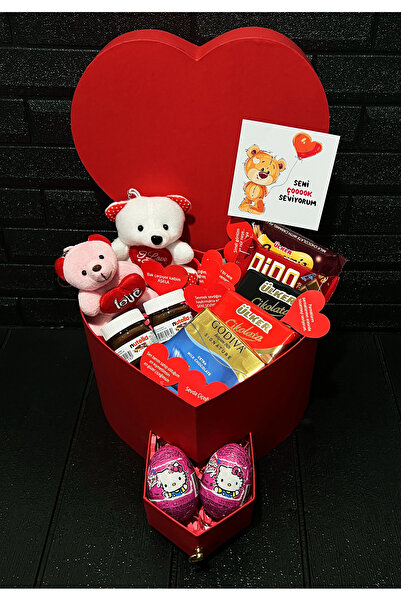 lenostra Sevgiliye Romantik Hediye Minik Ayıcıklar Hello Kitty Yumurtalar Nutellalar Kare Çikolatalar