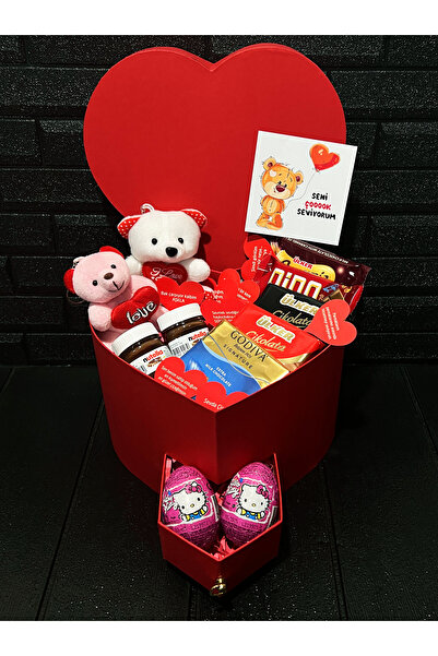 lenostra Sevgiliye Romantik Hediye Minik Ayıcıklar Hello Kitty Yumurtalar Nutellalar Kare Çikolatalar