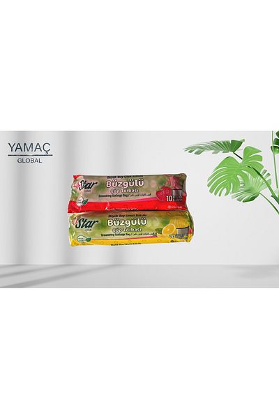 YAMAÇ GLOBAL Large Size 65x70 cm Star Bag - 2 Rolls, 20 Pieces - for Home and Office