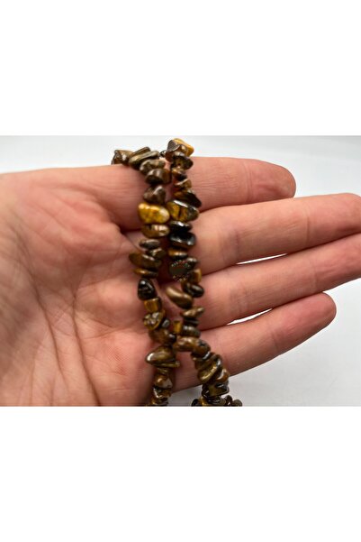 Ebruli Boncuk عين النمر الطبيعية المكسورة سلسلة الخرز إكسسوار مجوهرات قلادة س...