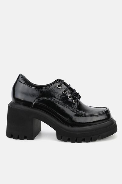 TUNAELLİ PANTOFI OXFORD CU TOC CU ȘANȚURI PANTOFI OXFORD CU TOC CU ȘANȚURI