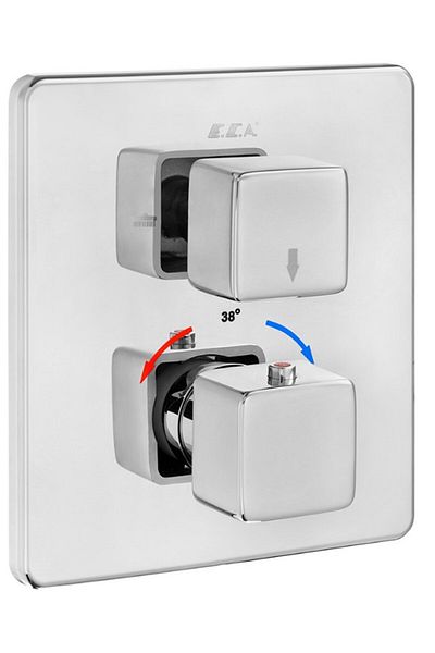 Eca Thermostatic Built-in Bathroom Faucet Surface Mounted 2 Way102167216-KDE