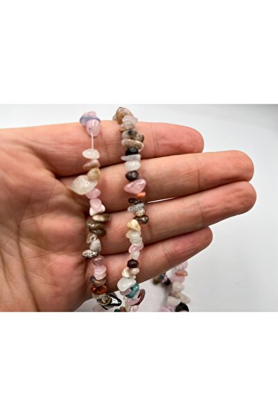 Ebruli Boncuk Nelikovana prirodna čakra miks slomljenih kamenih perli, dodata...