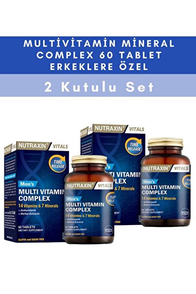 Nutraxin Men Mutivitamin 2 KUTULU SET