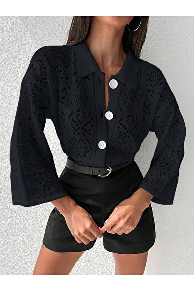 ATEMODAA Cardigan cu nasturi pentru damă