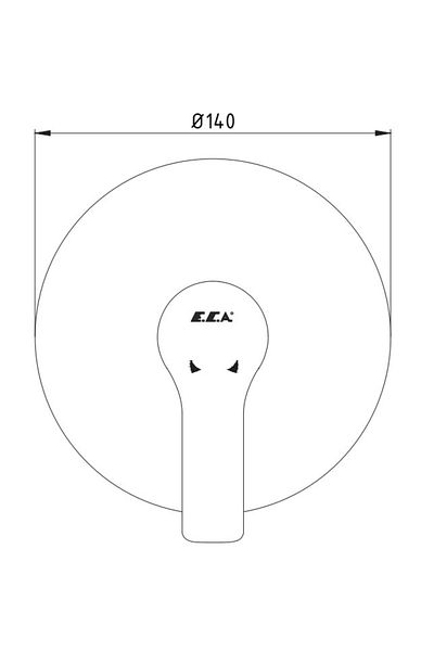 Eca Luna Built-in Shower Faucet Surface Mounted102167106-Y