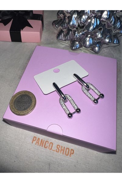 PANCO SHOP ACCESSORIES JEWELRY Altın Kaplama %100 Kararmaz Çelik tifany Küpe Taşlı Kadınlar için