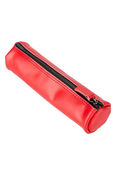 PLM Real Leather Pencil Case, Handmade Zippered Case, Pomegranate Flower
